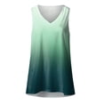 thumbnail image 2 of Playeras,Blusas y Tops,Ropa para Mujer Las mujeres camisetas sin mangas Blusas de manga corta para mujer, camiseta informal holgada, camisetas básicas, camisetas sin mangas (Green, XXL), 2 of 5