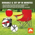 thumbnail image 5 of Ozark Trail Quad Folding Camp Chair with Cup Holder, Bright Red, 5 of 11