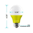 thumbnail image 2 of Luxrite A19 LED Yellow Light Bulbs 60W Equivalent Non-Dimmable UL Listed E26 Base 2-Pack, 2 of 6