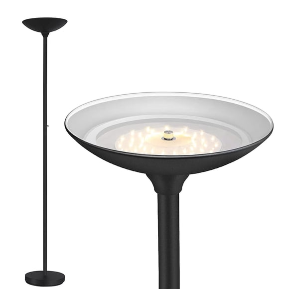 Lámpara de Piso BoostArea Torchiere LED Dimmable 30W 177 cm Negra