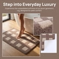 thumbnail image 2 of REGALWOVEN Bathroom Rugs Absorbent Non Slip Checkered Bath Mat Soft Plush for Home Decor Brown 32" x 20", 2 of 5