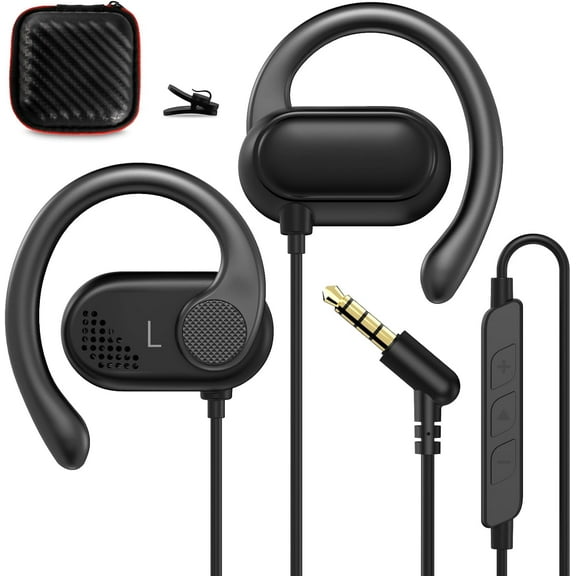 Open Ear Headphones Wired for Samsung S25 S24 Ultra S23 Fe S22  A35, USB Type C Earphone with Mic Over Ear Wired Earbuds with Ear Hook for iPhone 17 Air 16 15 Pro Max Plus iPad Pixel 10 9 8a 7