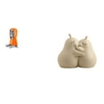 thumbnail image 1 of Estatua De Cabeza De Isla De Pascua Moai, Retrato Antiguo, Escultura De Resina, Escritorio, Dormitorio, Estantería, Sujetalibros De Cerámica Con Forma De Pera, Adorno De Regalo, 1 of 8
