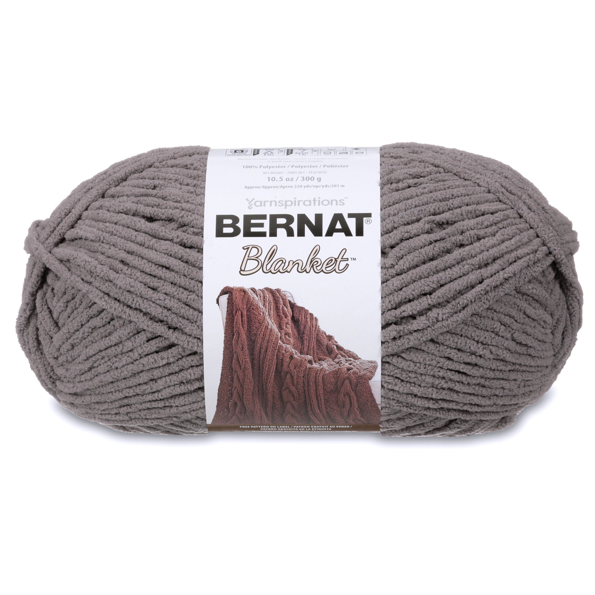 Bernat® Blanket™ #6 Super Bulky Polyester Yarn, Tourmaline 10.5oz/300g, 220  Yards (4 Pack)