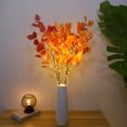 thumbnail image 2 of 3-Inch Leaf Decoration with LED Light, Single Branch Cutting for Indoor Desktop Holiday Decor, Warm White Battery-operated Table Centerpiece,Orange, 2 of 5