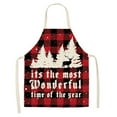 thumbnail image 1 of Apron,npkgvia Clearance,Christmas Decorations,Kitchen Utensils,Christmas Kitchen Cooking Aprons Plaid Aprons Adjustable Buffalo Plaid Baking Apron,Apron, 1 of 7