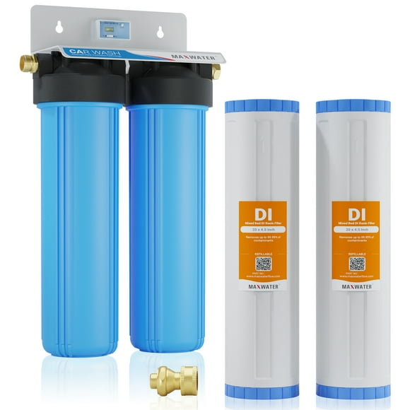 2 Stage Premium Water Deionizer for Car Washing, Digital TDS Meter, Car & Motorcycle Wash System