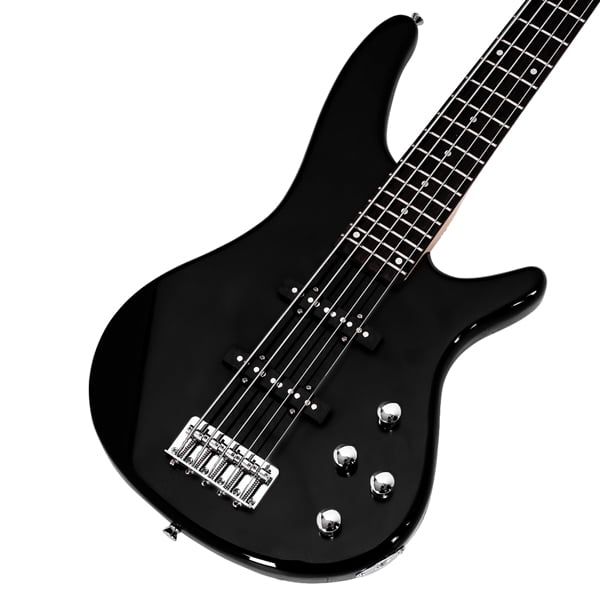 5 String Full Size Bass Guitar SS Pickups and Amp Kit for The Experienced Player Black