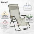thumbnail image 2 of Lafuma R-Clip Batyline Iso Relaxation 0 Gravity Outdoor Lounge Recliner, Seigle, 2 of 6