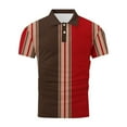 thumbnail image 5 of Zynviq Short Sleeve Mens Tee Shirt Striped Office Fitted Golf Po-lo Shirt Tee Tops for Men 2025,XXL, 5 of 5
