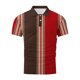 thumbnail image 5 of Mens Manga Corta Botón Abajo Camisas con Bolsillo Pulover Botón de Impresión de la Camisa de Solapa de Poliéster Cuello de Vuelta, Blusa Casual para Hombres, 5 of 5