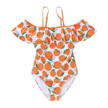 

Women s Swimsuit Parent-Child Bikini Mother Daughter Swimsuit Suit Fruit Print Bodysuit Bikini Swimsuit Pajamas for Family of 5 Set