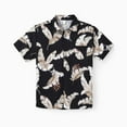 thumbnail image 6 of PatPat Mens Dress Shirts Hawaiian Shirt Couple Feather Print Vacation Beach Shirt for Men Couple Gifts,S-XL, 6 of 8