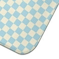 thumbnail image 5 of Light Blue and Cream Checkered Pattern Dish Drying Mat for Kitchen 1 Pack, Ultra Absorbent Microfiber Dishes Drainer Mats,16"x18", 5 of 6
