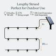 thumbnail image 3 of Brightech 27 Ft Solar LED Outdoor String Lights – 1W Retro Edison Globe Bulbs Waterproof - 27 Ft Bistro Lights, 3 of 8