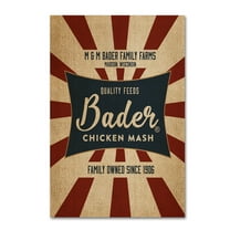 Trademark Fine Art 'Chicken Mash Feed Sack Three' Canvas Art by Marcee Duggar