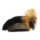 thumbnail image 3 of Sombrero de rey medieval con gorra plana de plumas, sombrero de copa tipo muffin para boda temática Negro, 3 of 9