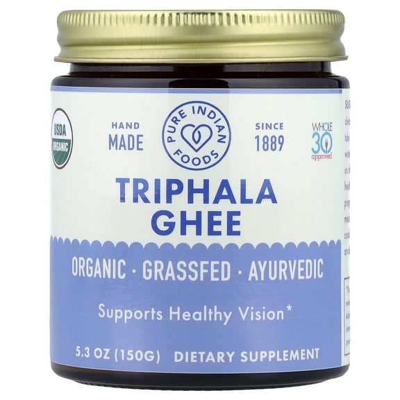 Pure Indian Foods Organic Triphala Ghee, 5.3 oz (150 g)