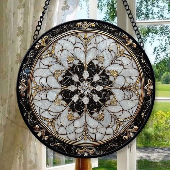 Hanging Stained Glass for Windows Personalized Xmas Hanging Ornament Special Keepsake for Mother Valentine Ornament Gift Seasonal Festival Keepsake Keepsake 2025