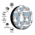 thumbnail image 4 of Naloa Happy Snowmen Snowfall PVC Leather Spare Tire Wheel Cover Spare Tire Cover, for Car Truck SUV Camper Trailer Universal Fit(14-17in)-16 inch, 4 of 6