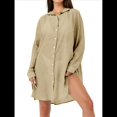 thumbnail image 3 of Cárdigan de Color Liso para Mujer, para Playa, Vacaciones, Informal, para Bikini, Traje de Baño, Protección Solar Caqui un Tamaño, 3 of 9