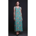 thumbnail image 3 of Bimba Rayon Floral Printed Spaghetti Strap Sleeveless Womenâ€™s Cami Maxi Slip Swing Dress-Small, 3 of 5
