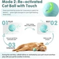 thumbnail image 5 of Interactive Cat Toy Ball with LED Lights - Automatic Rolling Kitten Toy with Intelligent Obstacle Avoidance & Quiet Play for Indoor Cats, 5 of 5