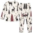 thumbnail image 2 of FORMRS Long Sleeve Top and Pants Pajama Set for Niños 2-Piece Sleepwear, Sizes 18M-8Y, Christmas Plaid Forest, 2 of 6