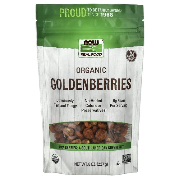 NOW Foods Real Food Certified Organic GoldenBerries 8 oz