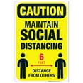 thumbnail image 1 of Social Distancing Sign, Maintain Social Distancing 6 Feet Apart, 24x36 Corrugated Plastic, 1 of 1
