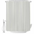 thumbnail image 2 of Shower Curtains for Bathroom, Sage Green Striped Waterproof Fabric Shower Curtain, Sage Green White Stripes Farmhouse Decorative Bathroom Curtain for Bathtub, 66"x72", No Hooks Included, 2 of 9