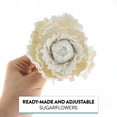 thumbnail image 3 of Global Sugar Art Peony Premium Sugar Cake Flower, White, Large, 1 Count by Chef Alan Tetreault, 3 of 6