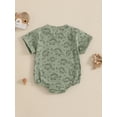 thumbnail image 6 of BemeyourBBs Newborn Baby Boy Mama's Boy Clothes Summer Dinosaur Outfit Bubble Romper Letter Embroidery Short Sleeve Bodysuit Casual Jumpsuit Playsuit, 6 of 9