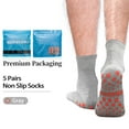 thumbnail image 5 of NOVAYARD 5 Pairs Non Slip Socks Hospital Non Skid Sticky Grip Socks Yoga Pilates Socks Men Women, 5 of 9