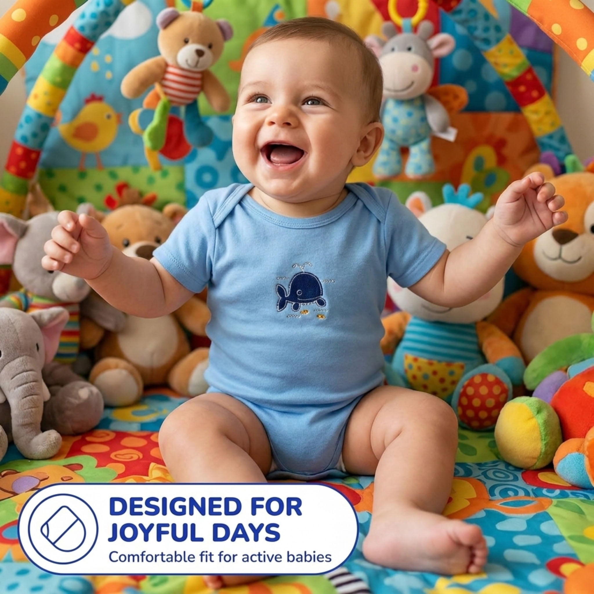 Baby Bright Newborn Essentials Must Have Clothes for Baby Boy, Outfit Gifts for Infant, Baby Shower Gift, 8-Pieces, Size 0-3 Months