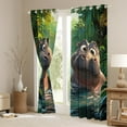 thumbnail image 3 of Feelyou Funny Cartoon Hippos Curtains Pack of 2 (42x84 Each), Kawaii Tropic Animal Curtains Blackout, Teens Boys Girls Kids Bedroom Curtains, Curtains and Drapes Room Decor, 3 of 6