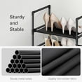 thumbnail image 5 of 10-Tier Narrow Shoe Rack, Bug Hull Shoe Organizer with Non-Woven Shelves, Space-Saving Shoe Tower, Black, 5 of 9