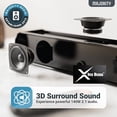 thumbnail image 2 of Barra de sonido Bluetooth Majority de 140 W para Smart TV | Barra de Sonido Inalámbrica 2.1 de 31" para TV con Sonido 3D | Altavoces para TV Barra de Sonido con Subwoofer Incorporado | HDMI, AUX, Mini, 2 of 5