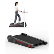 HomeFitnessCode Incline Walking Pad, Small Under Desk Treadmill with APP & Remote Control, Bluetooth Speaker, Small Treadmill for Home & Office, Black