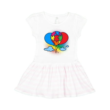 

Inktastic Autism Awareness Puzzle Ribbon Balloon Gift Toddler Girl Dress