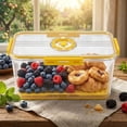 thumbnail image 4 of Airtight Bread Storage Box with Date Indicator Lid, 9 Qt Large Loaf Bread Container, Yellow, 4 of 6
