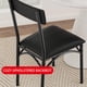 thumbnail image 5 of Set of 2 forrado dining sillas con pu leather back, comfortable y easy - to - assemble para kitchen y apartment, negra, 5 of 7