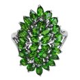 thumbnail image 2 of Cocktail 4.45 Ct Chrome Diopside 925 Sterling Silver Women Midi Finger Christmas Ring, 2 of 8
