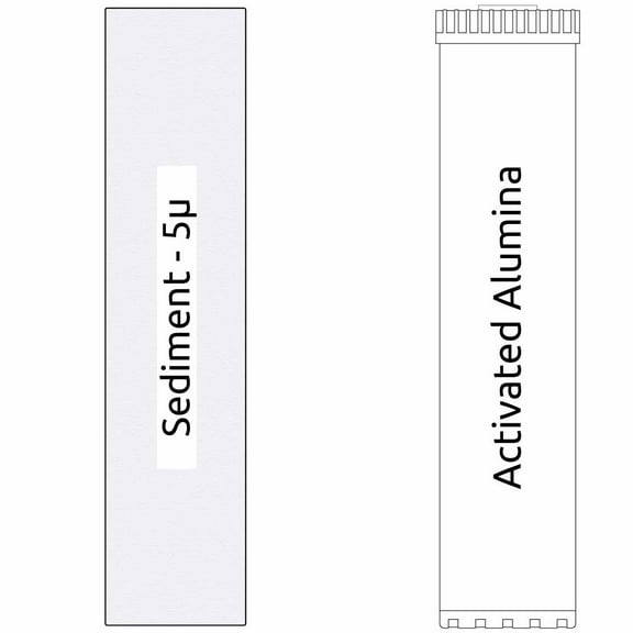 20-inch Big Blue 2 Stage Filter Kit with Activated Alumina & Sediment Filter