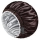 thumbnail image 1 of mikimini Gorro de Satén Paquete de 2 para Hombres y Mujeres Gorro Reversible de Seda para Dormir de Doble Capa para Trenzas de Cabello Rizado con Banda elástica Ensanchada Ajustable Súper Grande Suave, 1 of 5