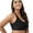 Black, variant on Women's Shiny Silk Sports Bra Wirefree High Support Comfortable Tank Top For Small Plus Size, White, Size XXXL