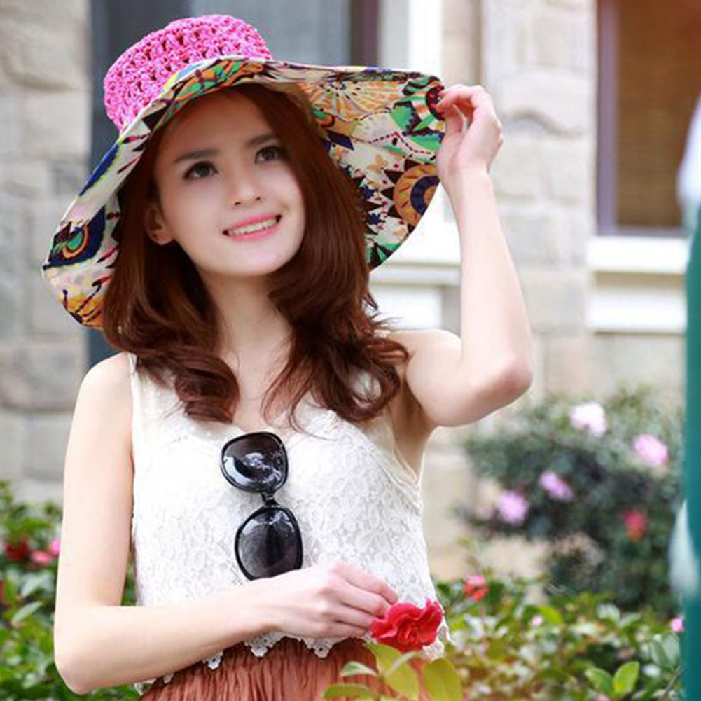 Bucket Hats Skull Flowers Roses Wide Brim Beach Sun Hat for Women and Men,for Sun Protective