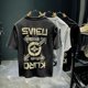 thumbnail image 2 of Camisetas de algodón Y2k de alta calidad para hombre, ropa de poliéster, camiseta de hombre normal, ropa de calle, estampado gráfico elegante jaspeado, 2 of 5