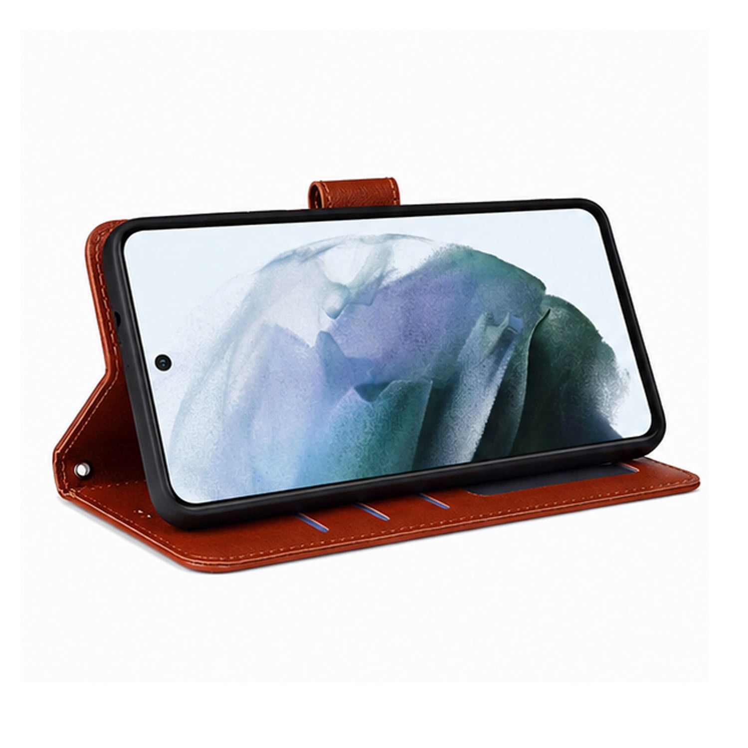 Slim Leather Case with Card Storage for iPhone 17 Pro Max - Brown
