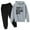 Grey, variant on WEAIXIMIUNG 5 Piece Set New Hooded Football Letter Printed Hoodie Pants Children's Casual Two Piece Fashion Trend Football Fans Sports Sweatsuits